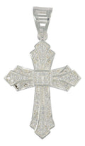 Dije Turco De Plata 925 De Cruz Hermosa Con Zirconia