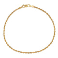 Pulso Torsal Hueco Oro Italiano 10k, Calibre 1.9mm, 18.5cm