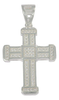 Dije Turco De Plata 925 De Cruz Clasica Con Zirconia