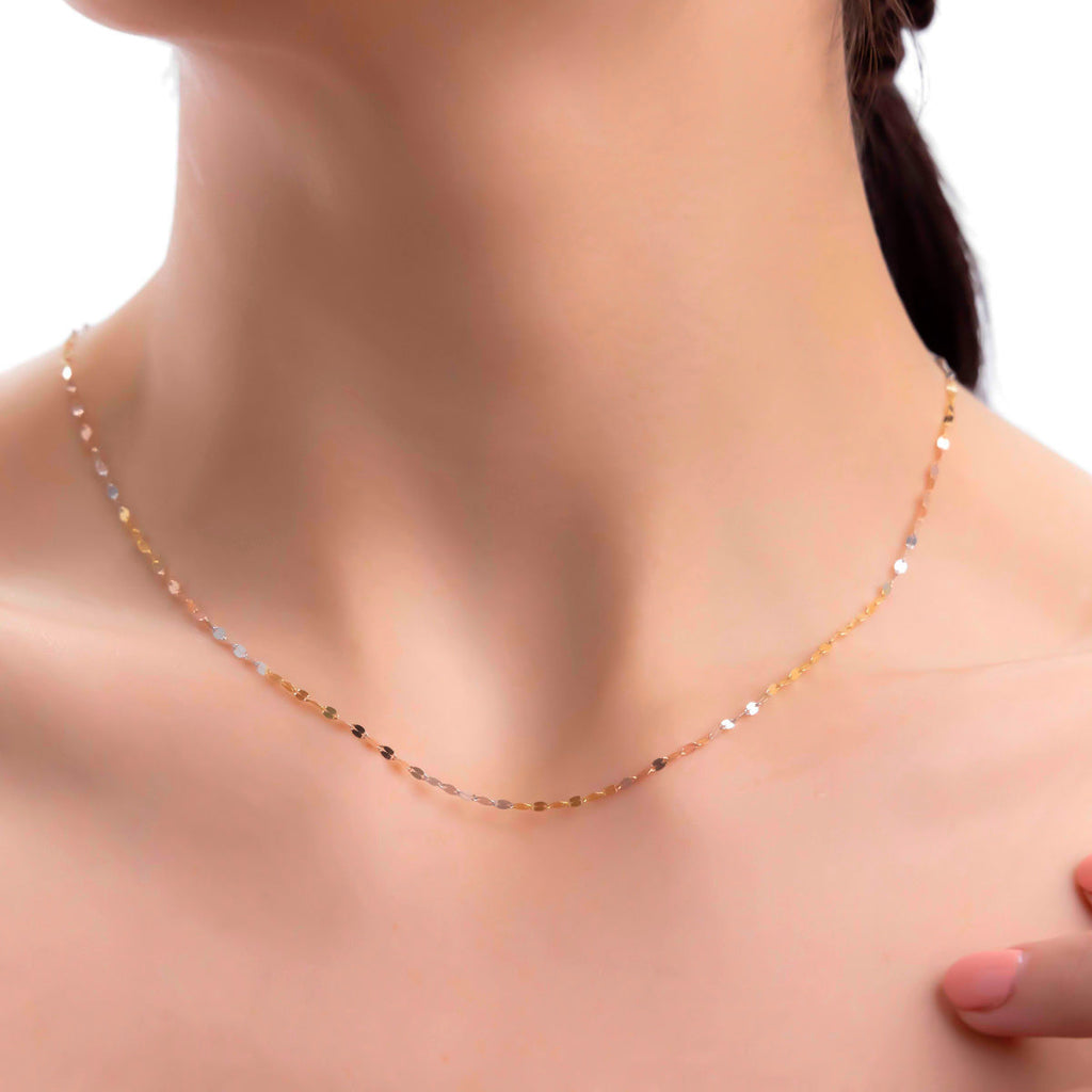 Cadena De Oro Italiano 14k, Estilo Grano De Café