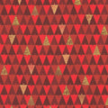 1/2 metro de Tela Robert Kaufman Arboles de Navidad rojos con dorado metálico