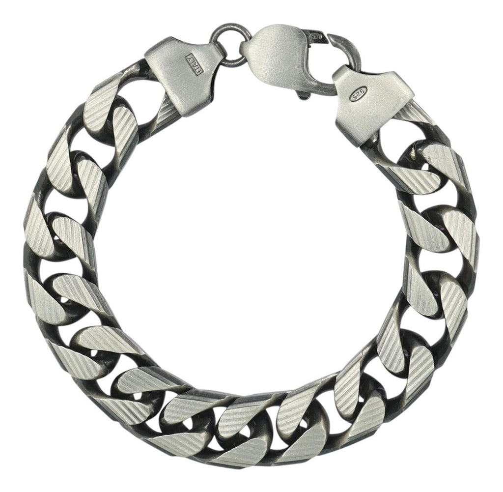 Pulsera De Plata 925 Cubana 19cm Calibre 10.7mm Italiana