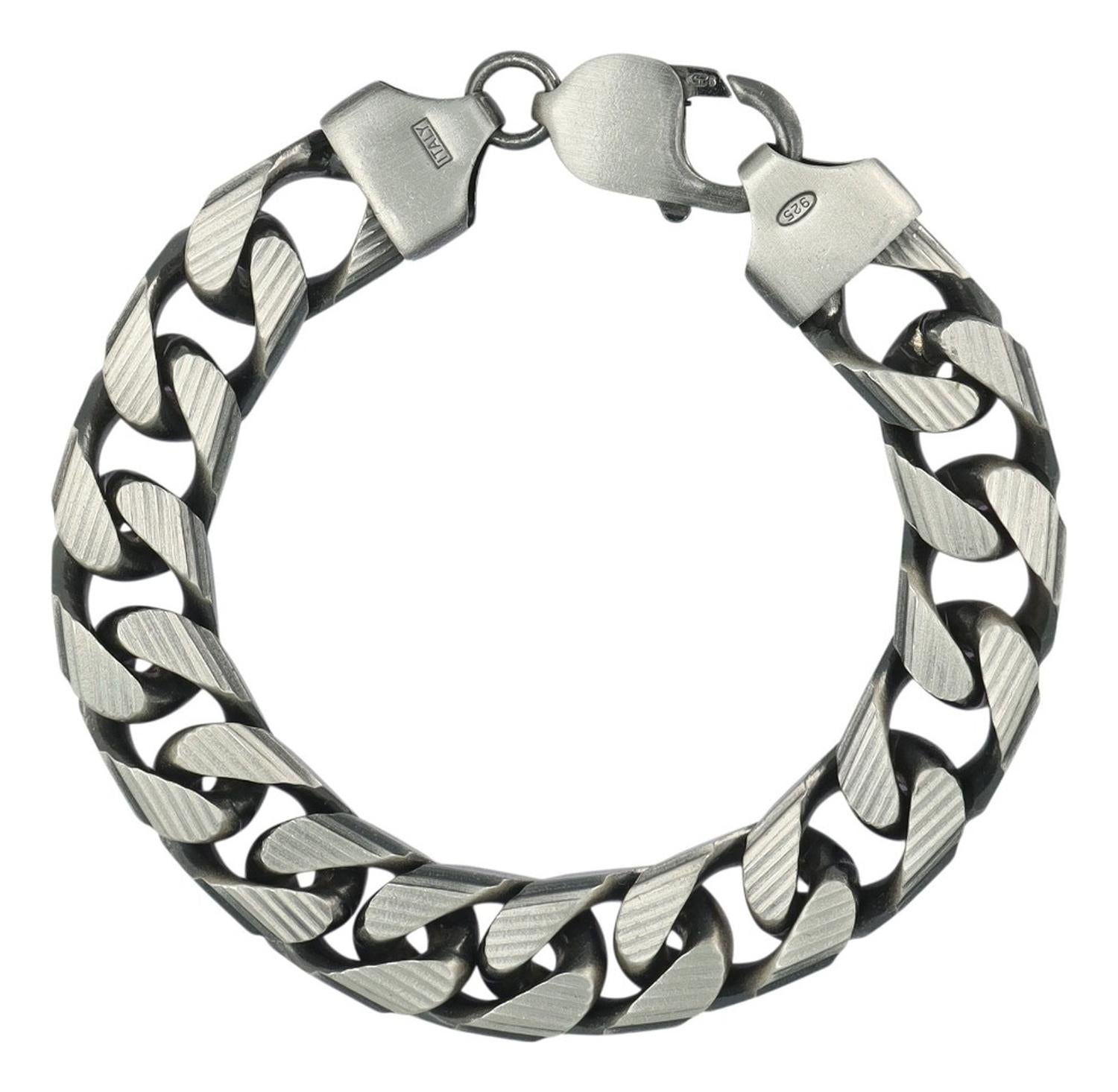 Pulsera De Plata 925 Cubana 19cm Calibre 10.7mm Italiana