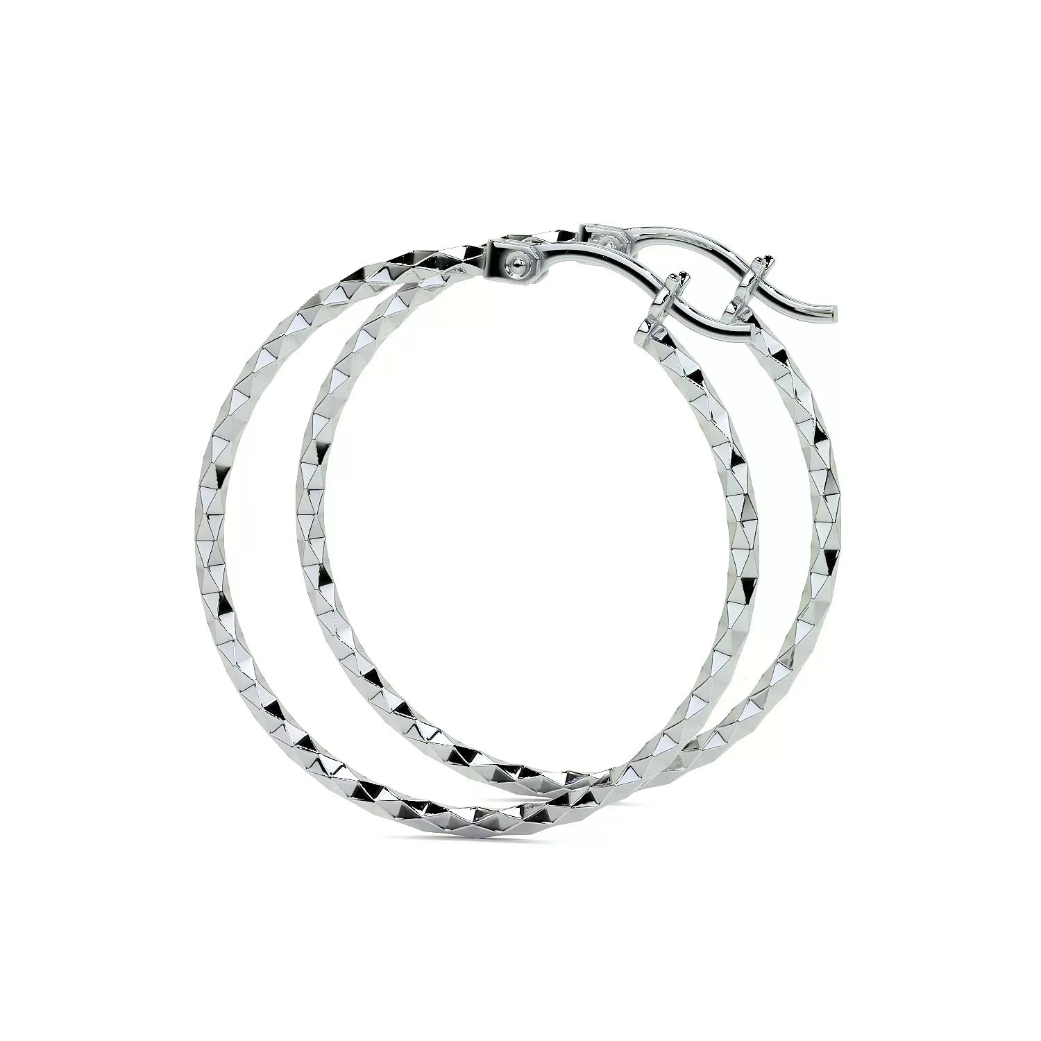 Arete Arracada Diamantada De Plata Ley 925 Para Mujer Confeti