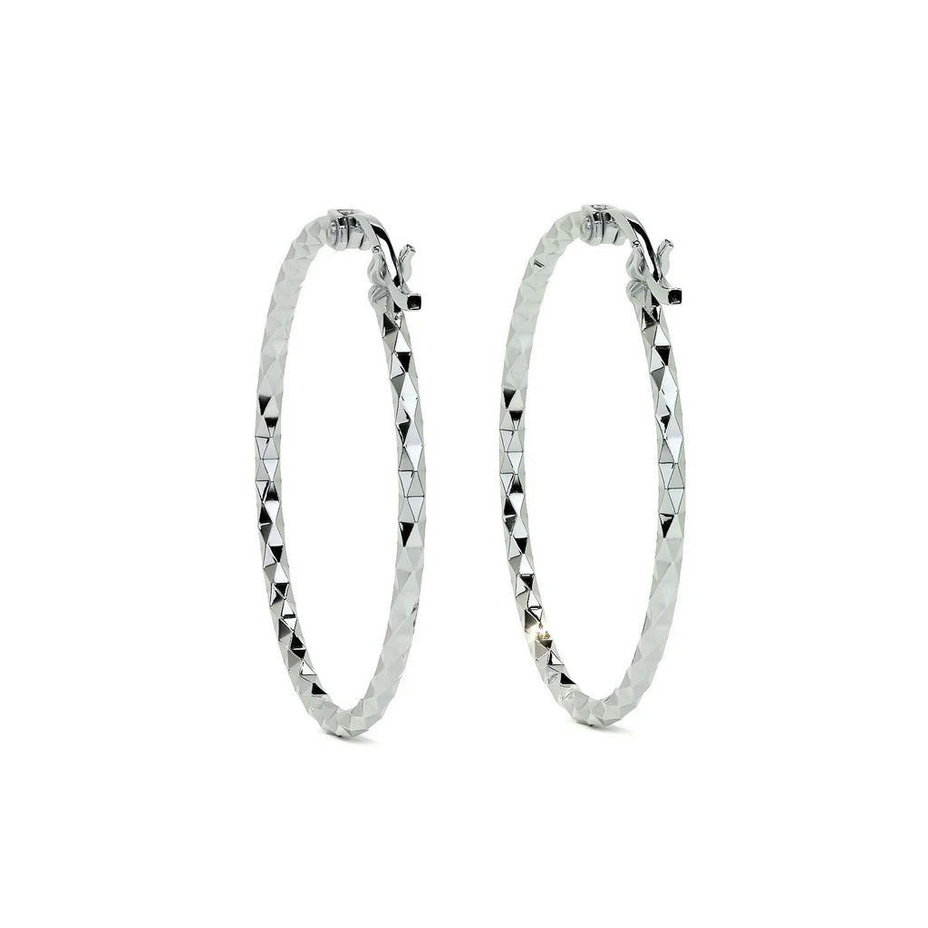 Arete Arracada Diamantada De Plata Ley 925 Para Mujer Confeti