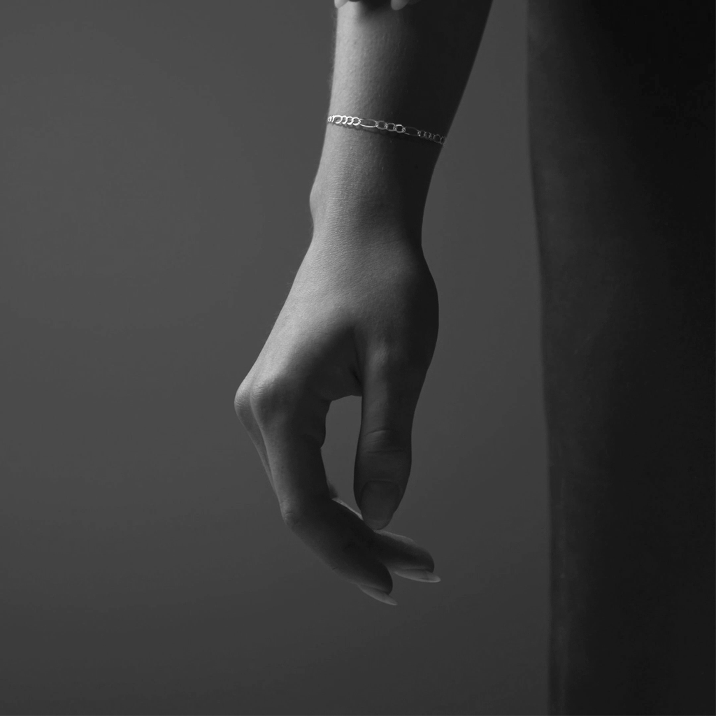 Pulsera de Plata 925 Italiana para Hombre Estilo Fígaro 3x1 | Joyería Masculina Elegante