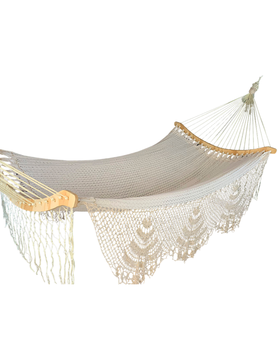 Curva de Tela con Macramé