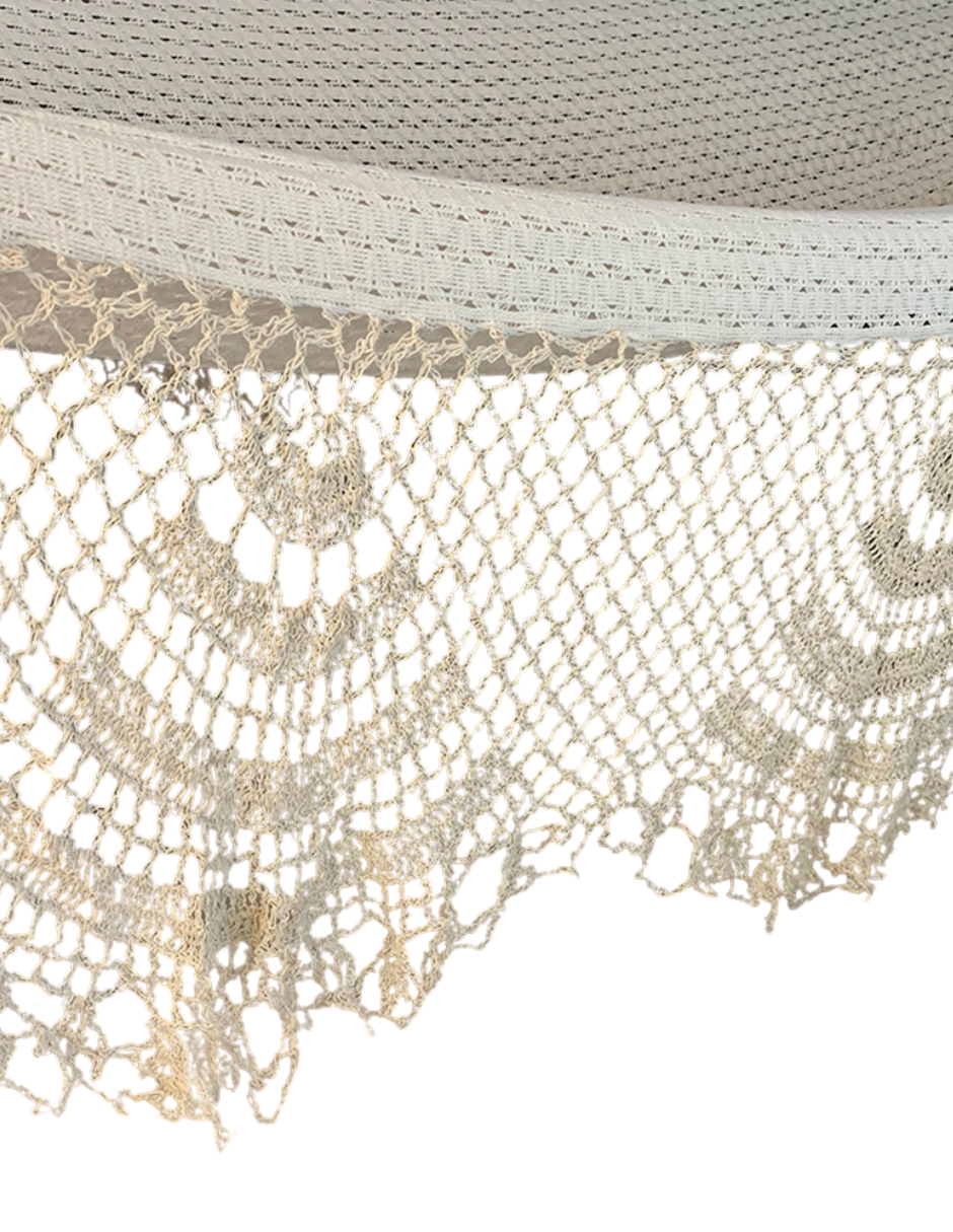 Curva de Tela con Macramé