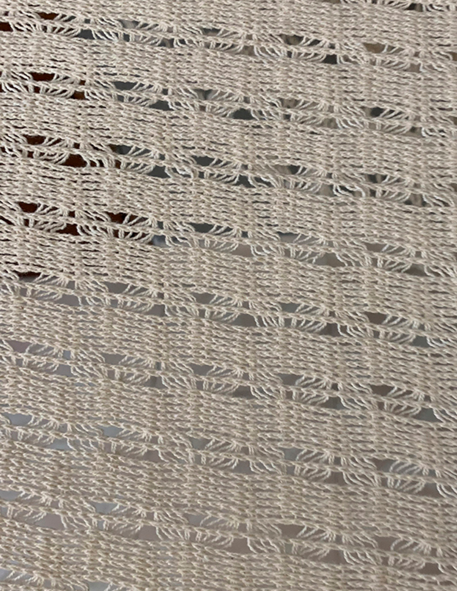 Curva de Tela con Macramé