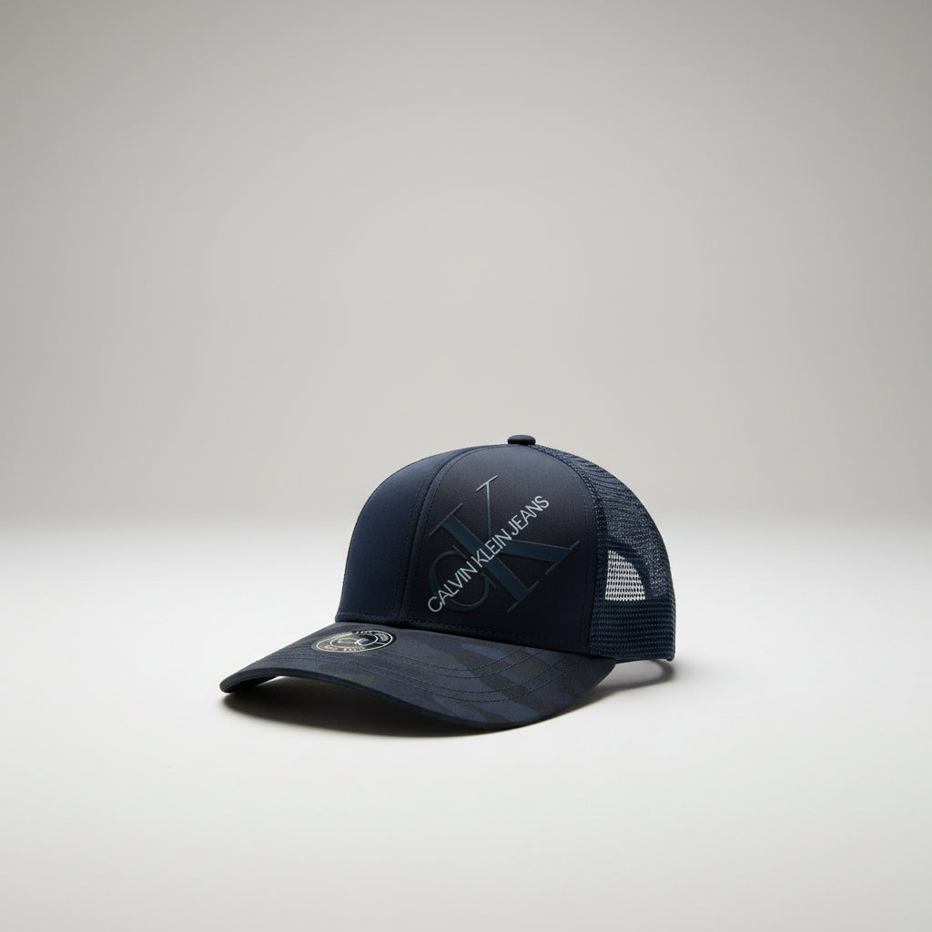 Gorra Calvin Klein Jeans | Trucker Azul Marino con Monograma CK y Malla Trasera