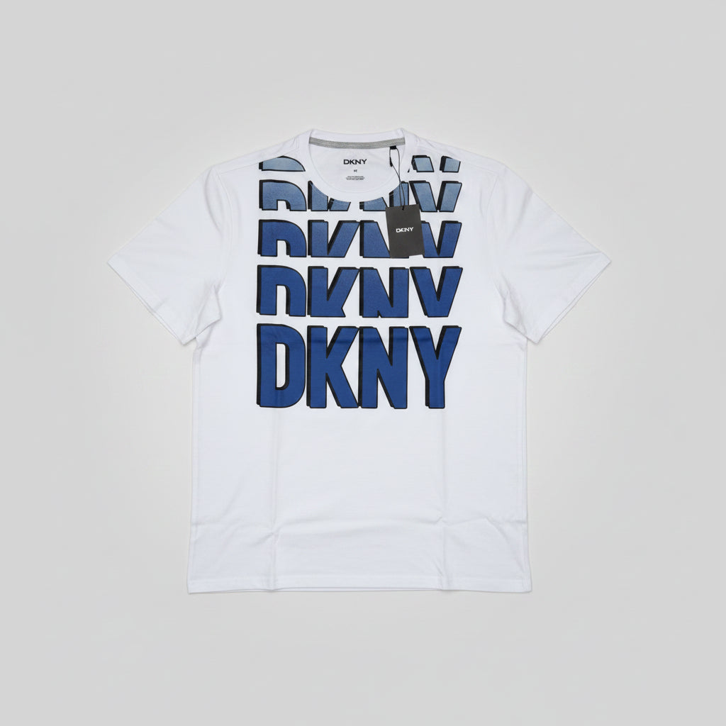 Playera DKNY Caballero | Blanca con Estampado Gráfico Logo DKNY | Talla M