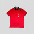 Polo Tommy Hilfiger Caballero | Color Rojo con Cuello Negro | Talla M