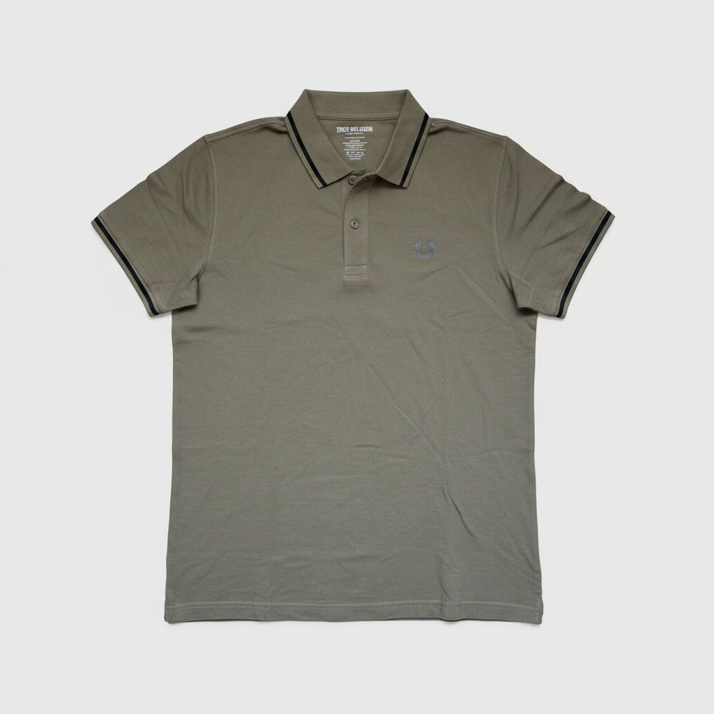 Polo True Religion Caballero | Verde Militar | Talla L