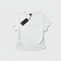 Blusa True Religion Mujer | Blanca Crop con Logo Cursivo Plateado | Talla XL