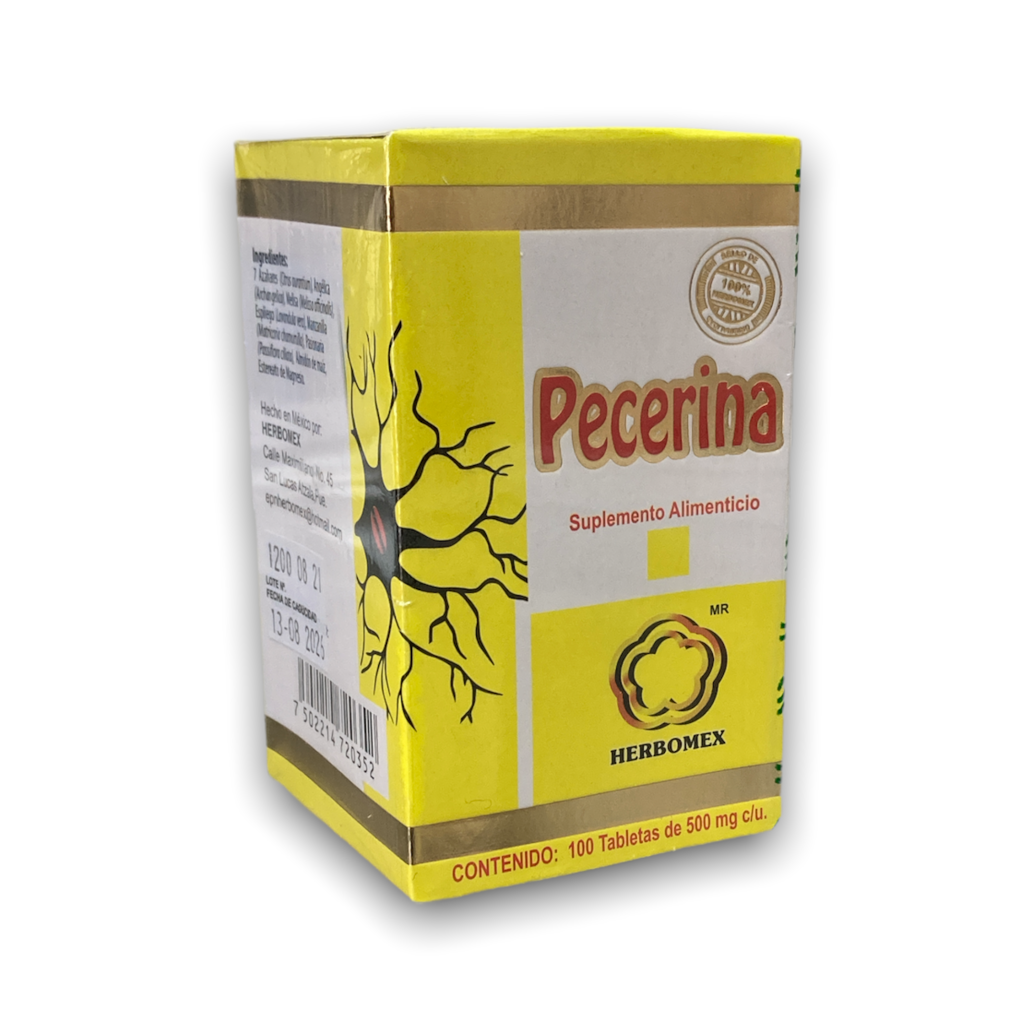 TAB PECERINA C/ 100 HERBOMEX