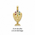 Metatron Dije Con Cubo Baño De Oro Pintado A Mano Con Crista