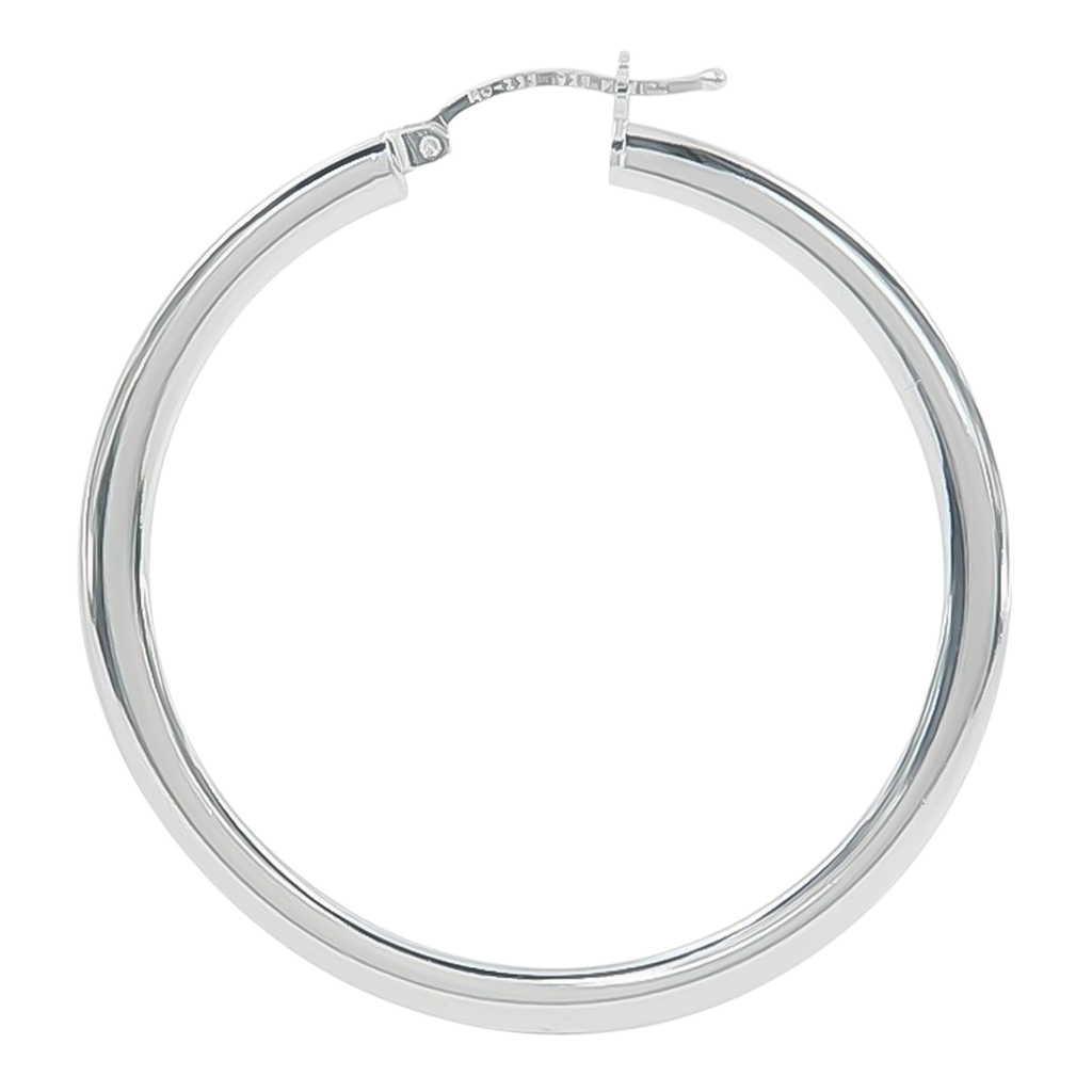 Arete Arracada De Plata Ley 925 Para Mujer con tubo Ovalado
