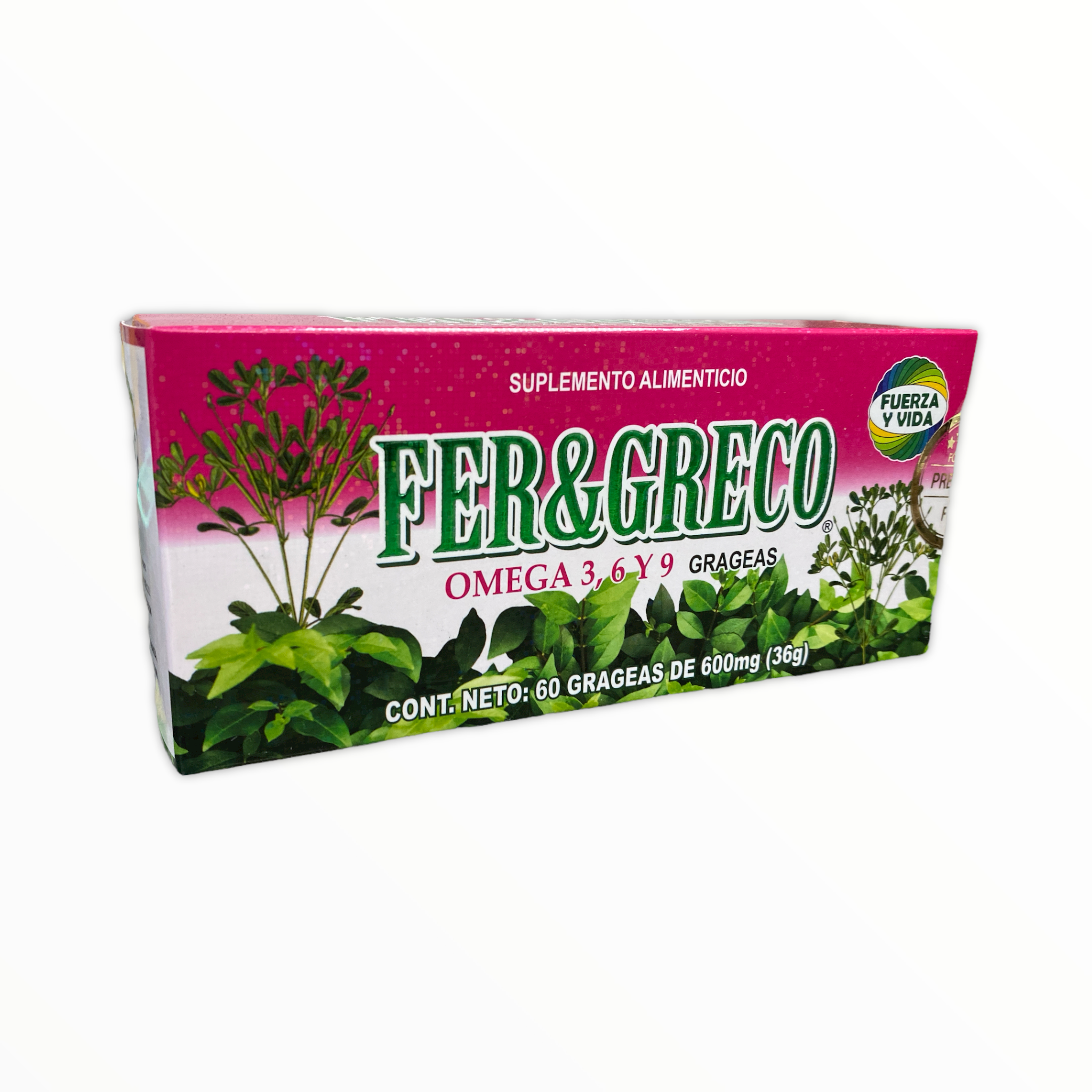 GRAGEAS FER Y GRECO ( FENOGRECO) , OMEGA 3,6,9 C/60 FUERZA Y VIDA