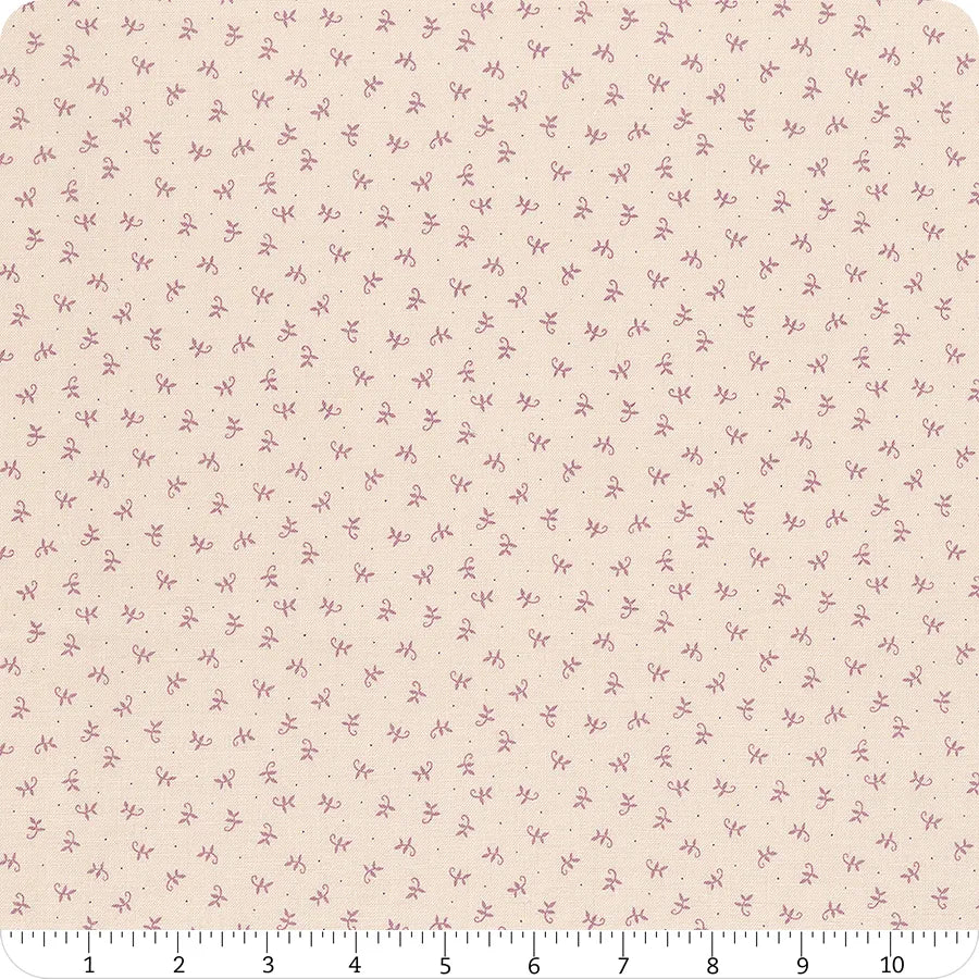 1/2 metro Mini Ramitas Calidez Lavanda sobre beige Retazos & Abundancia Lori Holt