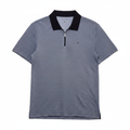 Playera Polo Calvin Klein Azul Microrayas Fondo Blanco