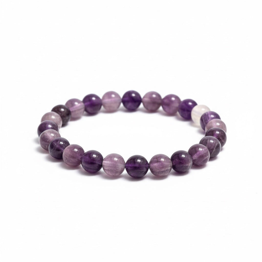 Pulsera Quartz Mediana De Cuarzo Pulido 8mm