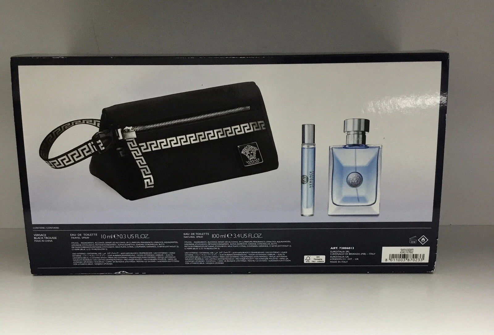 VERSACE POUR HOMME Set Eau de Toilette For Man
