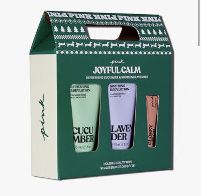 Set de Regalo "Joyful Calm" Holiday Beauty Hits | Pink by Victoria's Secret®, Belleza Festiva y Relajante
