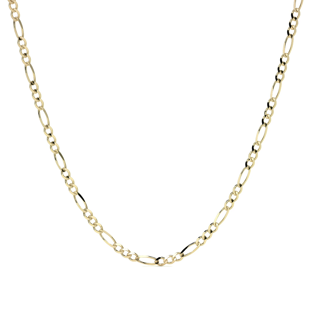 Cadena Italiana Figaro Solida De 14 Quilates 2mm, 40 Cm