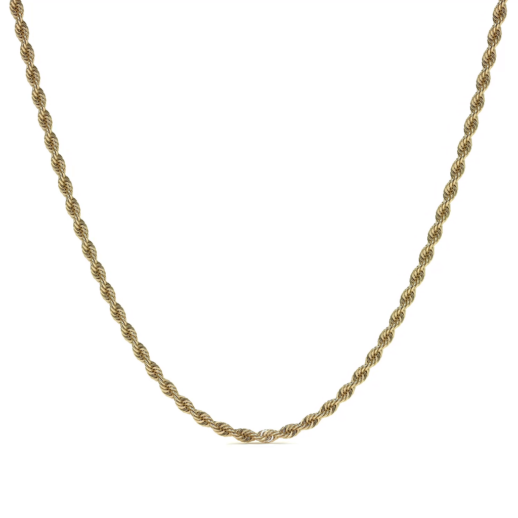 Cadena De Oro Hombre Italiano Torsal 10k Calibre 2.4mm