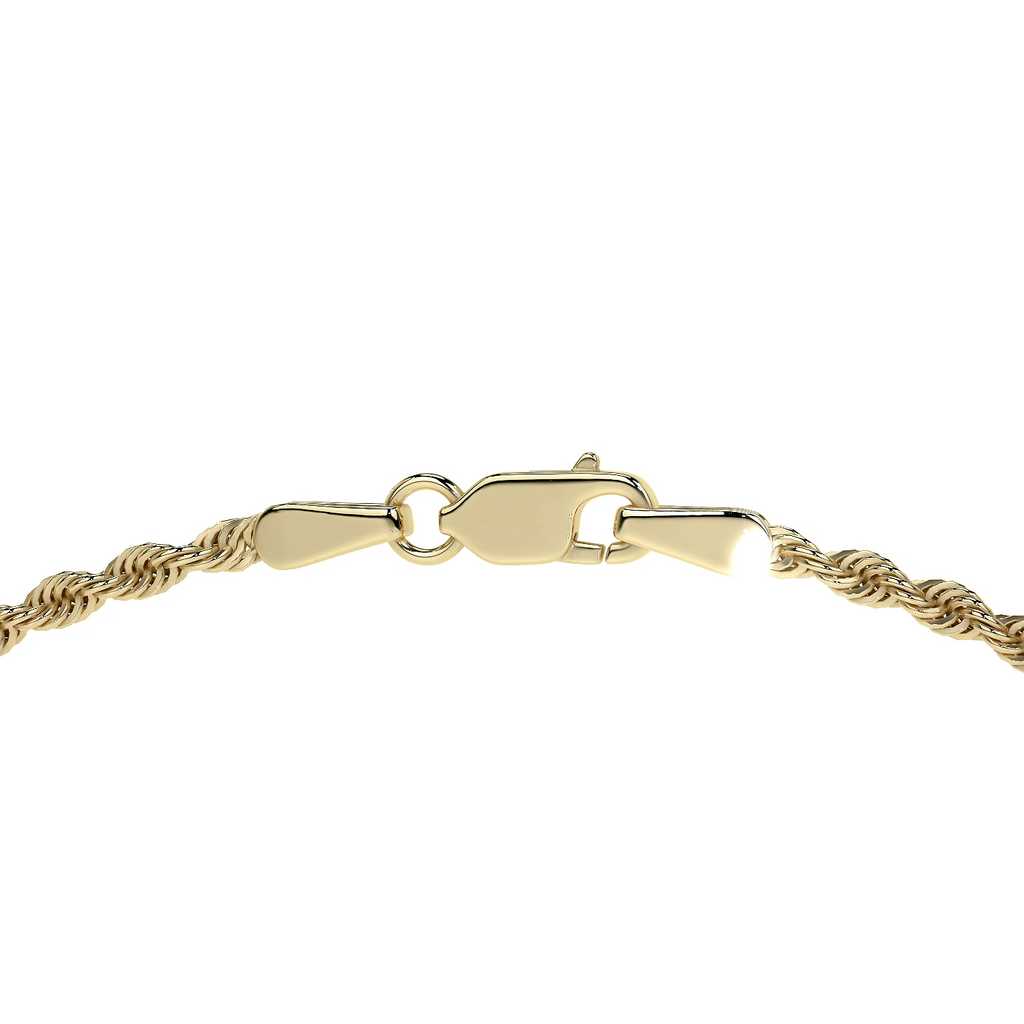 Cadena De Oro Hombre Italiano Torsal 10k Calibre 2.4mm