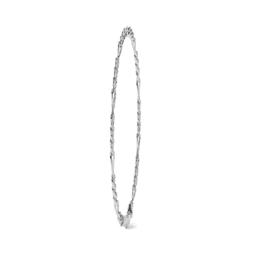 Pulsera de Plata 925 Italiana para Hombre Estilo Fígaro 3x1 | Joyería Masculina Elegante